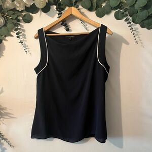 Banana Republic Factory Navy Sleeveless Blouse